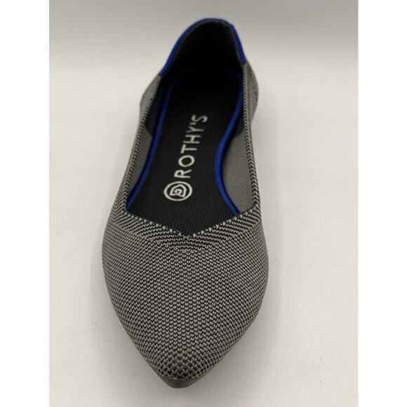 Rothy's "The Point" Cloud Grey Birdseye Ballet Flats Shoes Comfort womens 8 - Picture 11 of 15